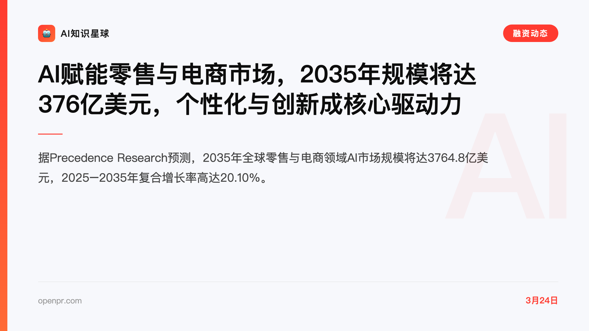 AI赋能零售与电商市场,2035年规模将达376亿美元,个性化与创新成核心驱动力