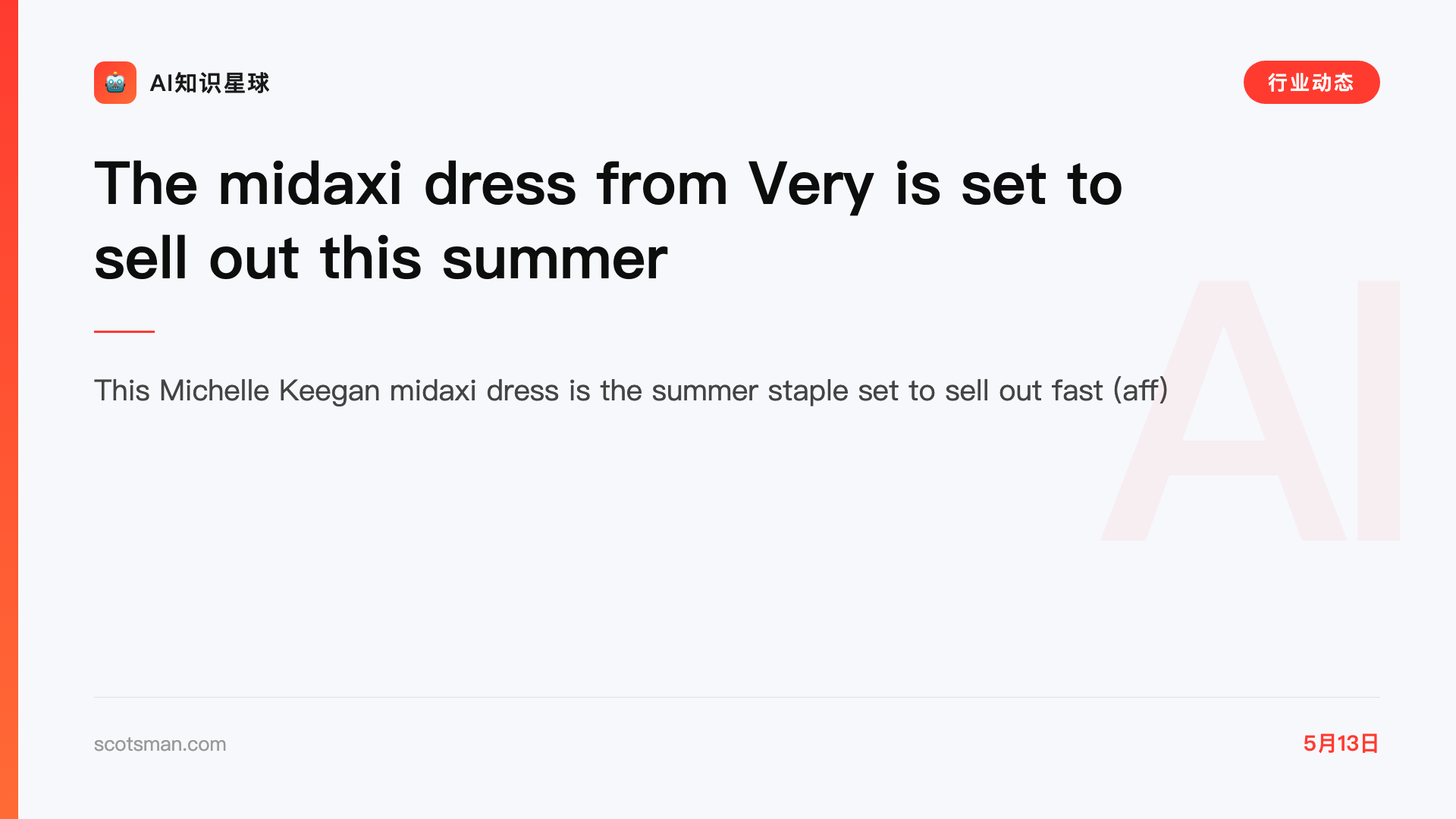 The midaxi dress from Very is set to sell out this summer