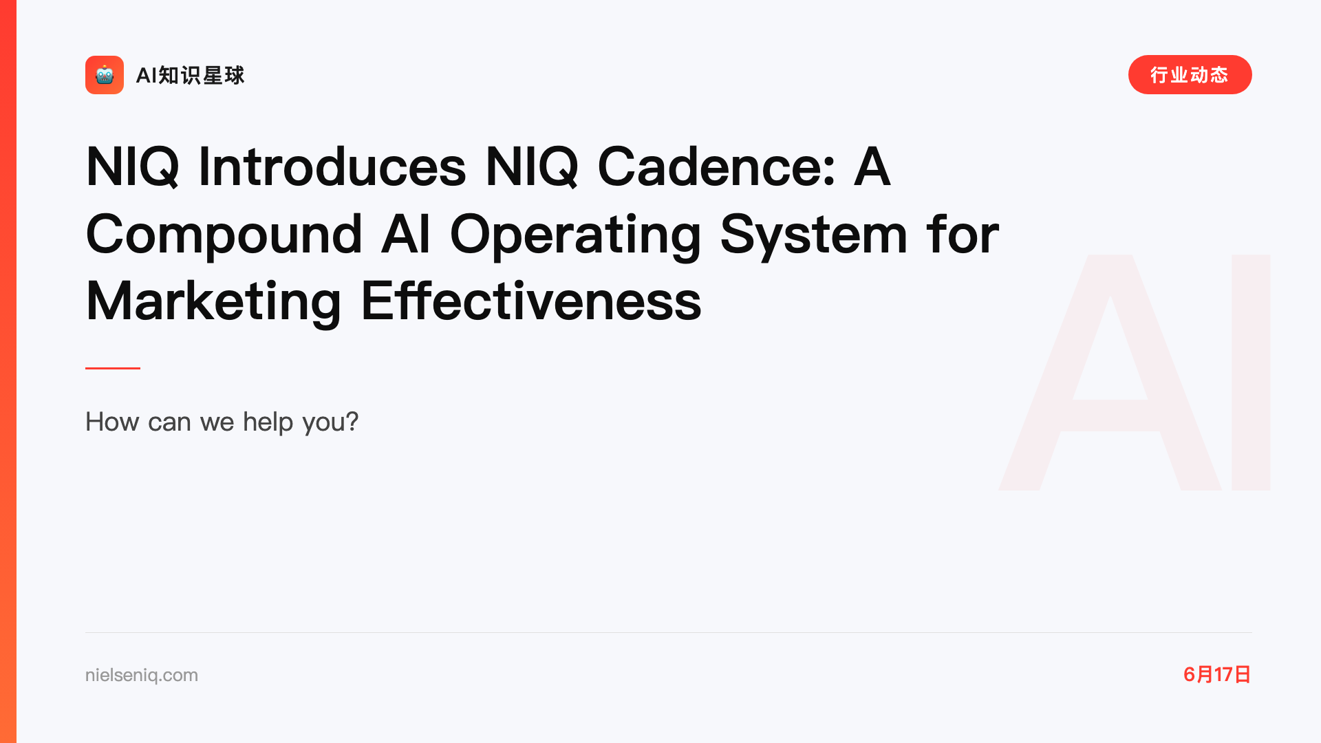 NIQ Introduces NIQ Cadence: A Compound AI Operating System for Marketing Effectiveness