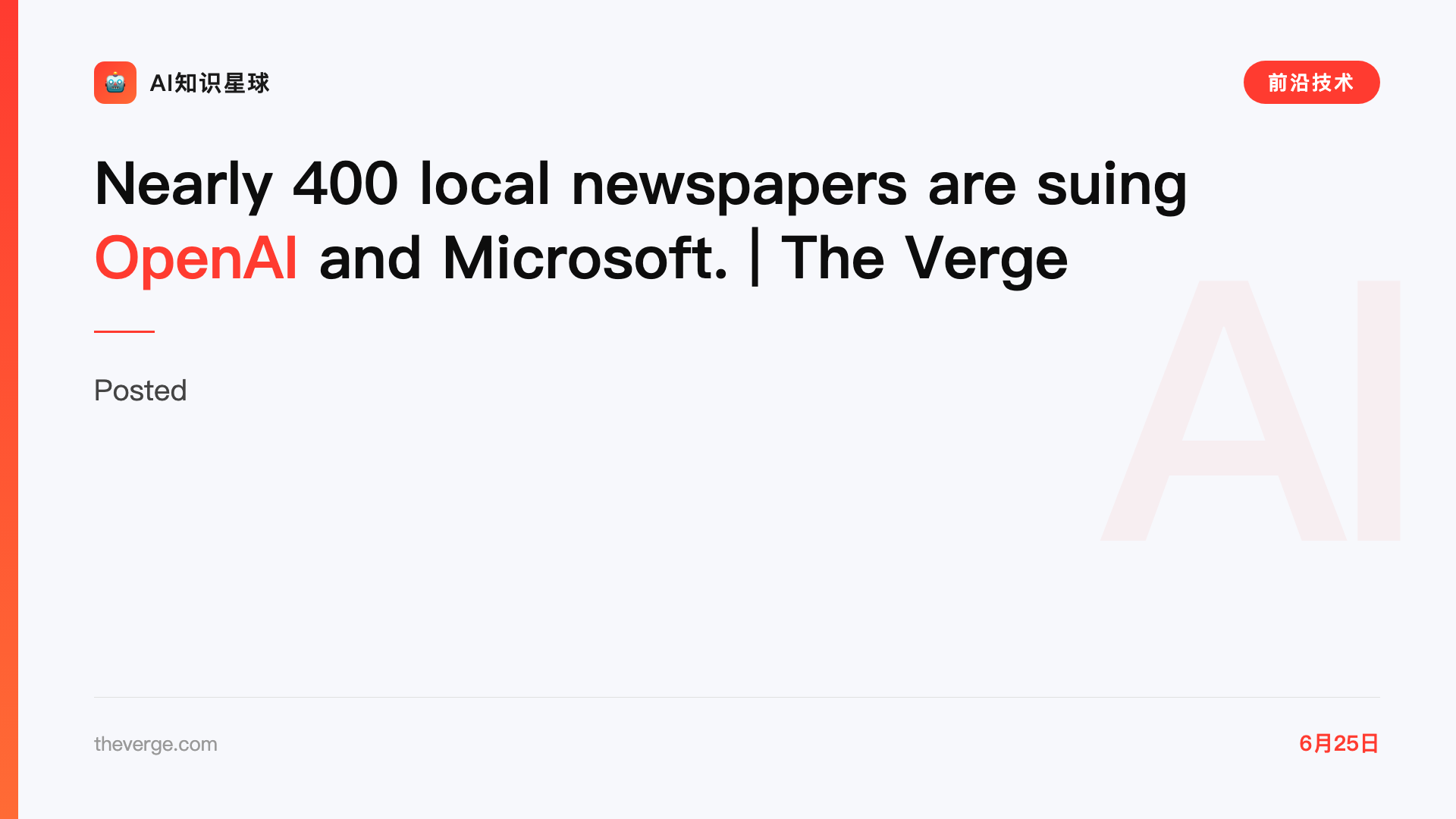 Nearly 400 local newspapers are suing OpenAI and Microsoft. | The Verge