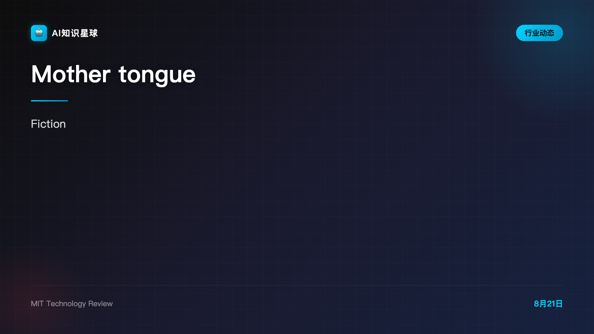 Mother tongue