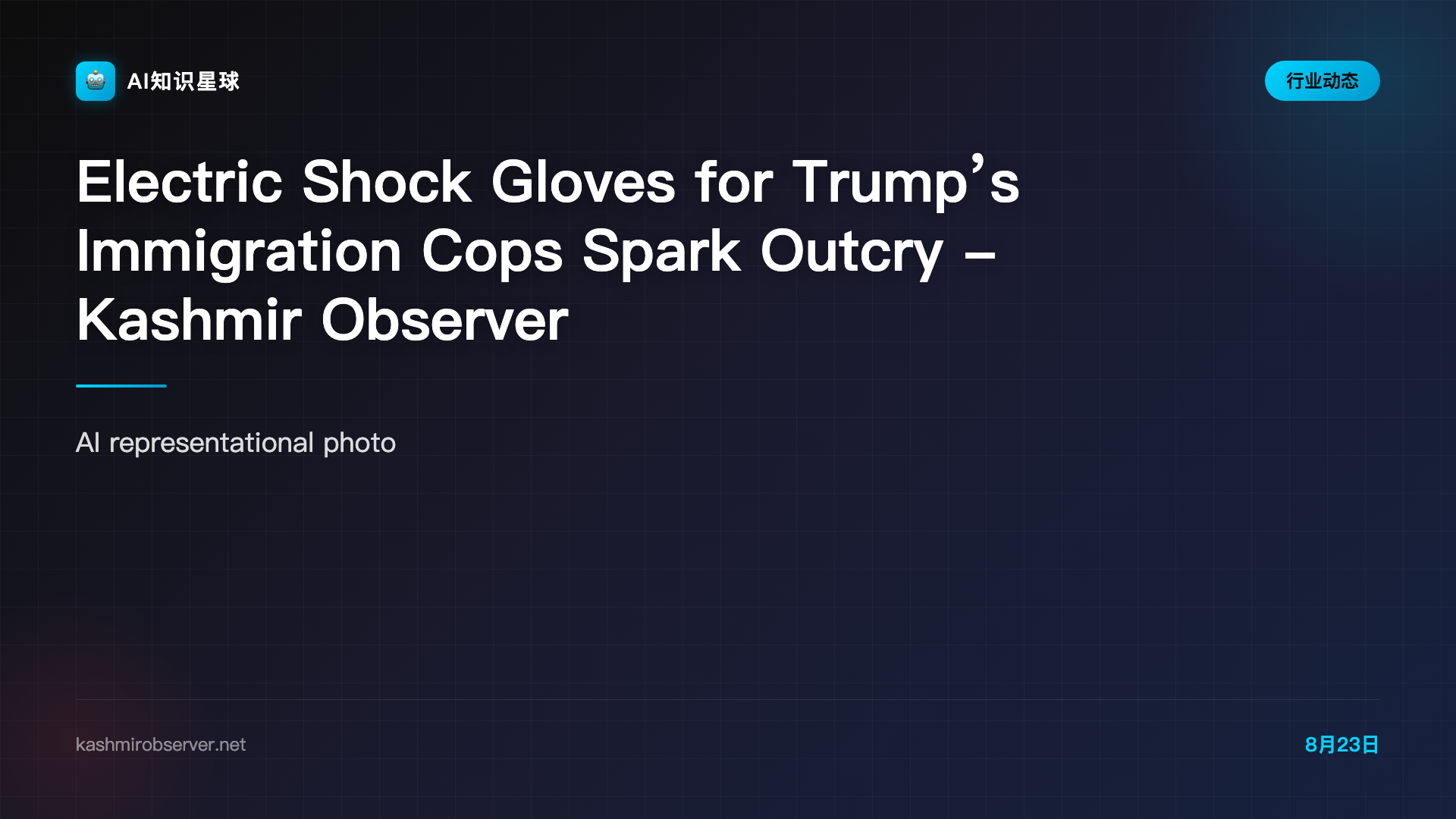Electric Shock Gloves for Trump’s Immigration Cops Spark Outcry - Kashmir Observer