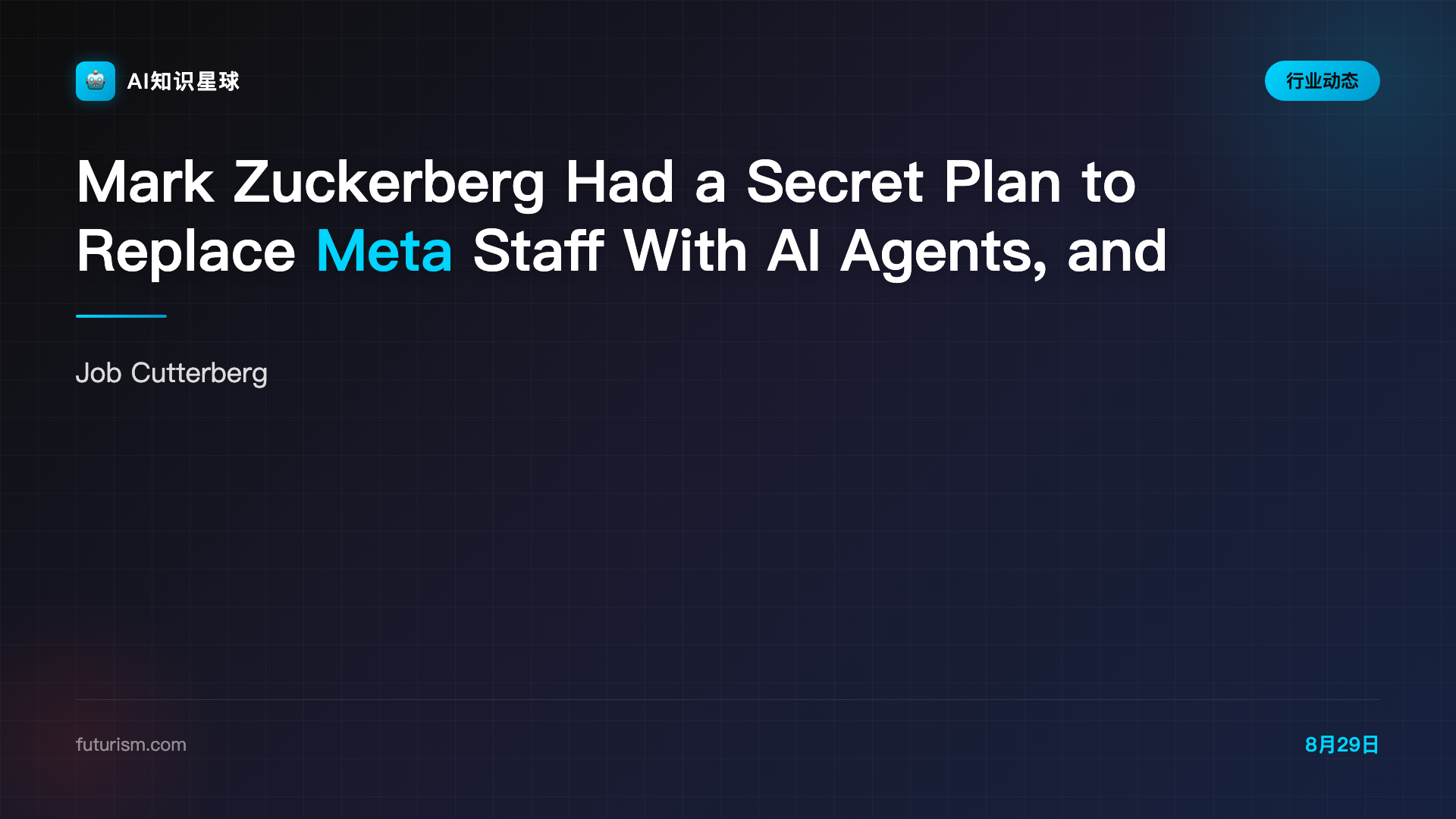 Mark Zuckerberg Had a Secret Plan to Replace Meta Staff With AI Agents, and It Backfired Spectacularly