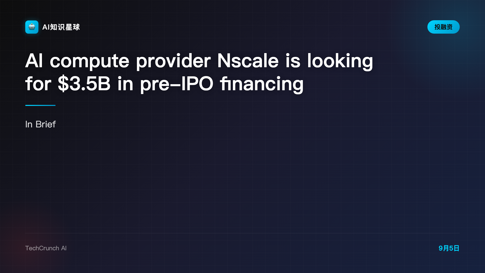 AI compute provider Nscale is looking for $3.5B in pre-IPO financing