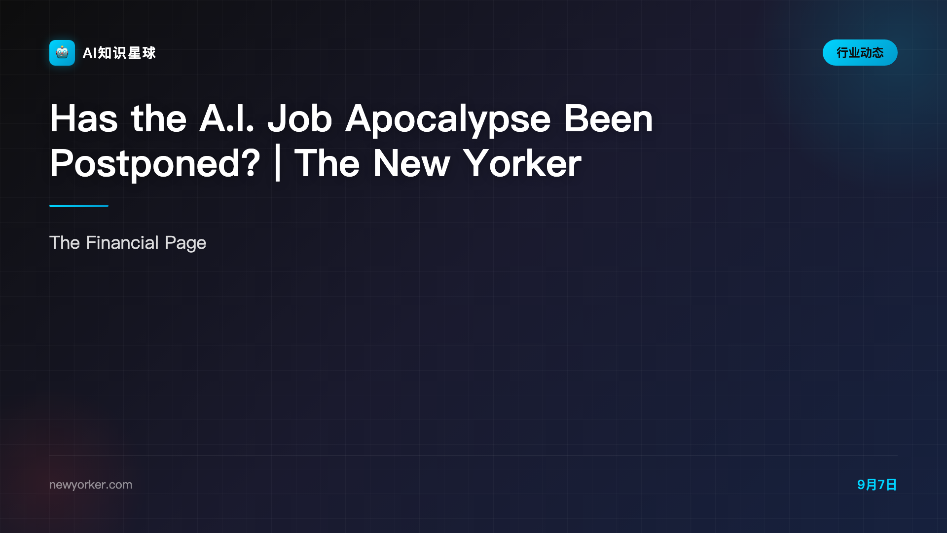 Has the A.I. Job Apocalypse Been Postponed? | The New Yorker