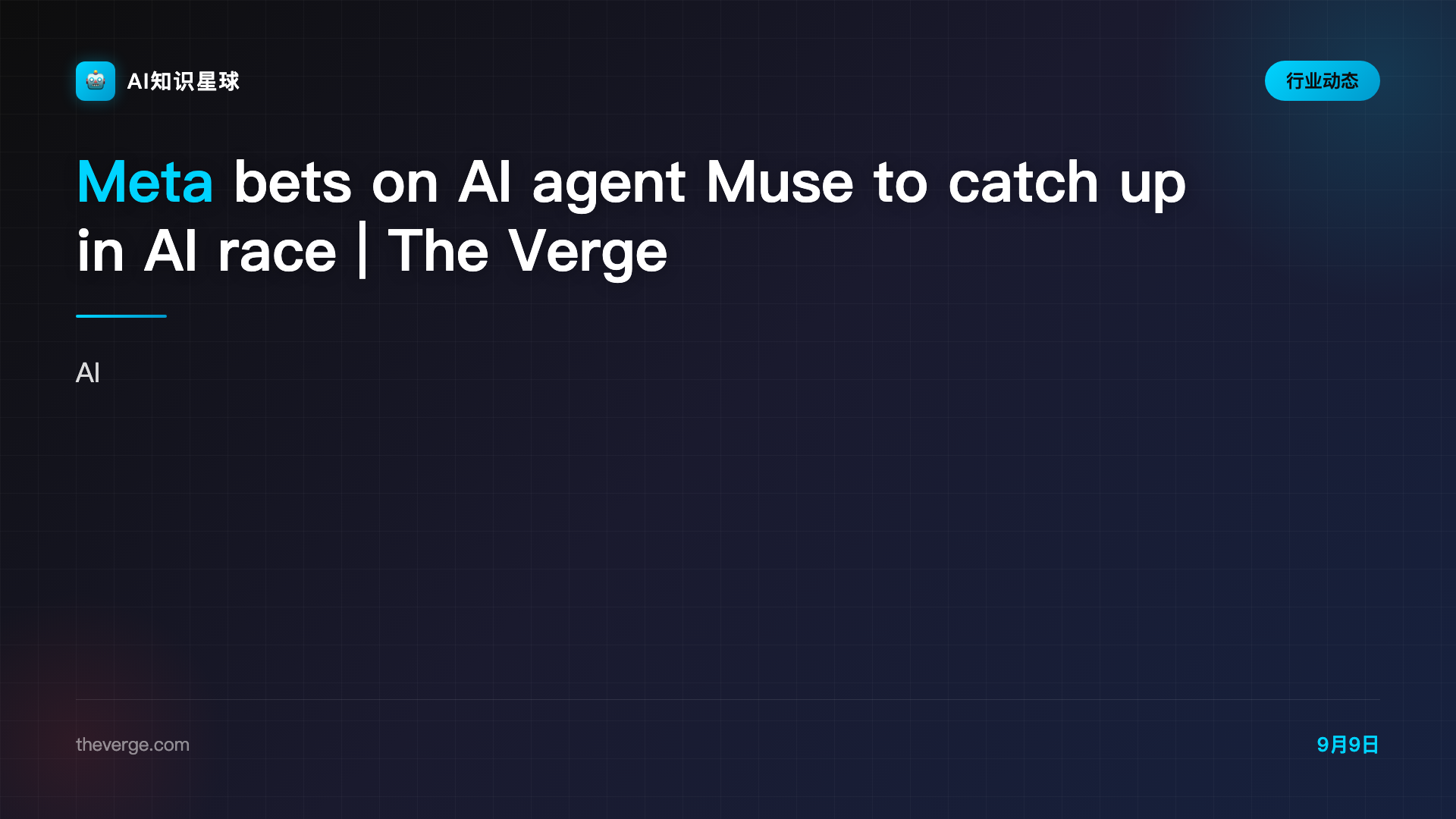 Meta bets on AI agent Muse to catch up in AI race | The Verge