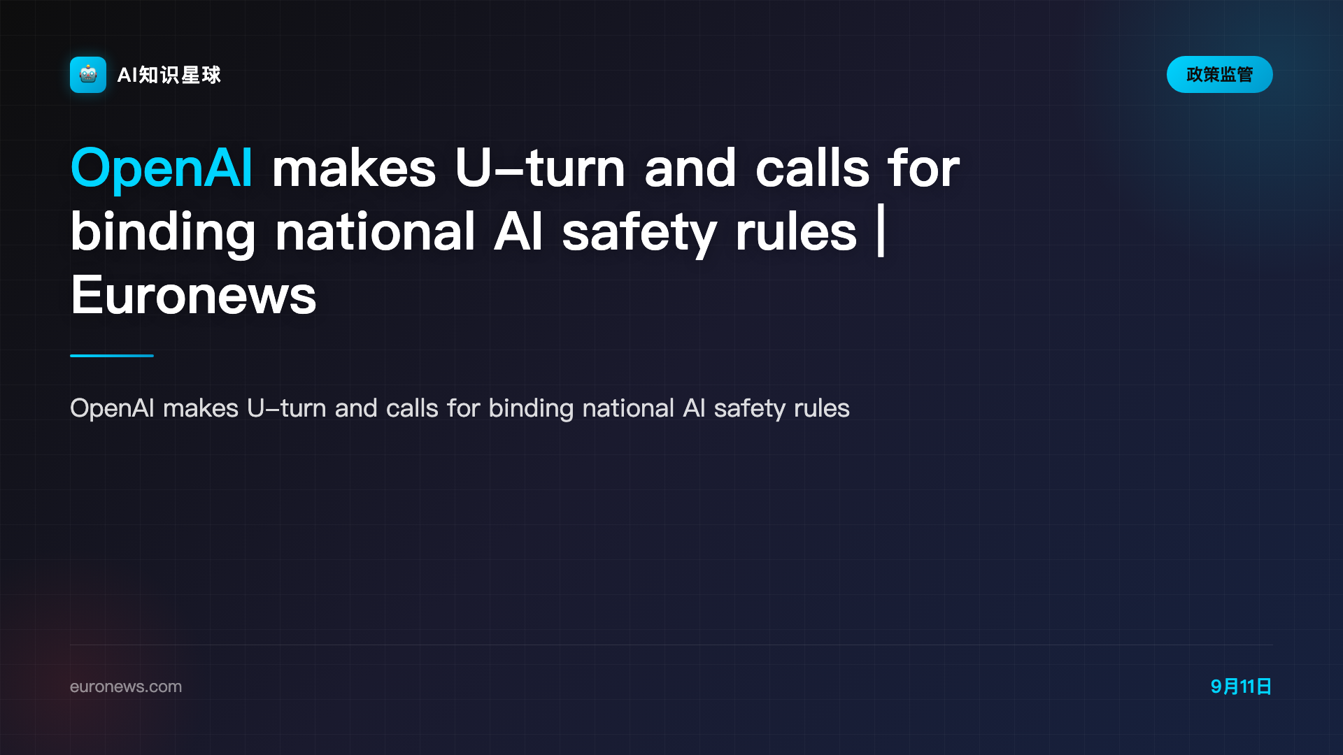 OpenAI makes U-turn and calls for binding national AI safety rules | Euronews