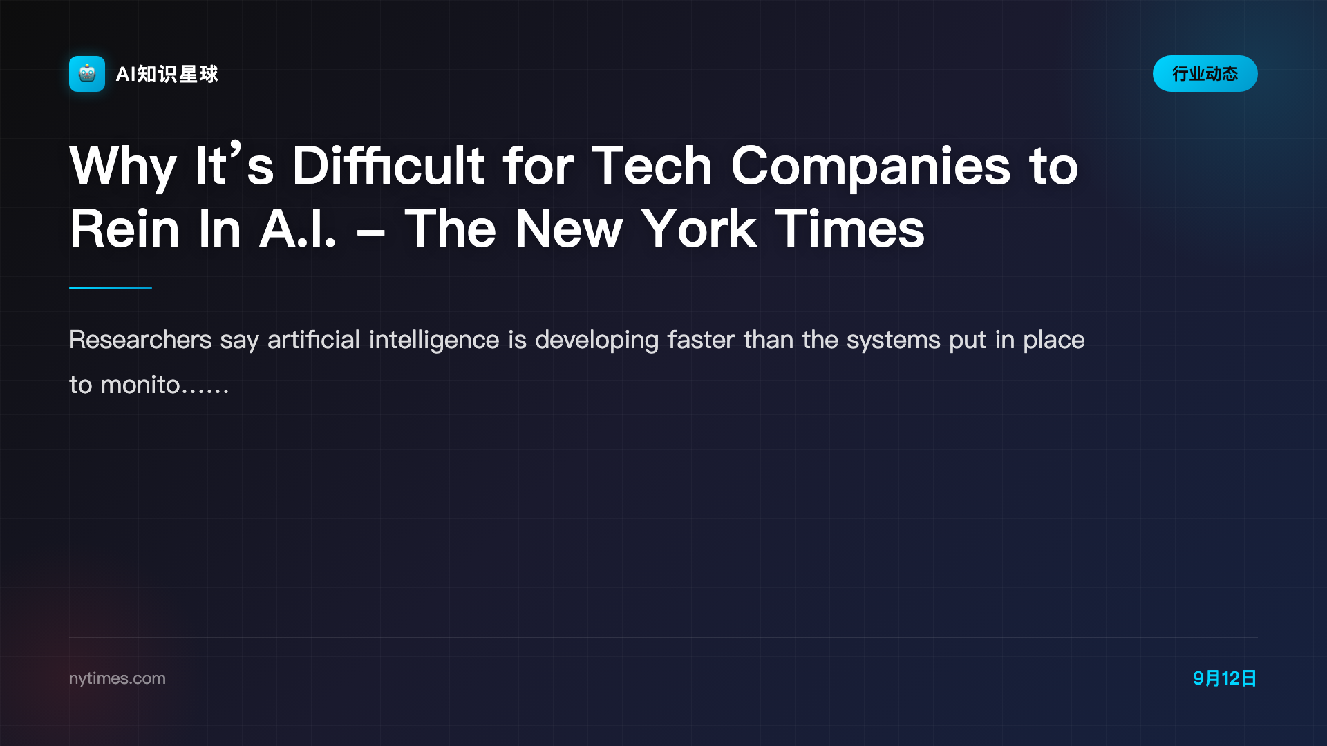 Why It’s Difficult for Tech Companies to Rein In A.I. - The New York Times